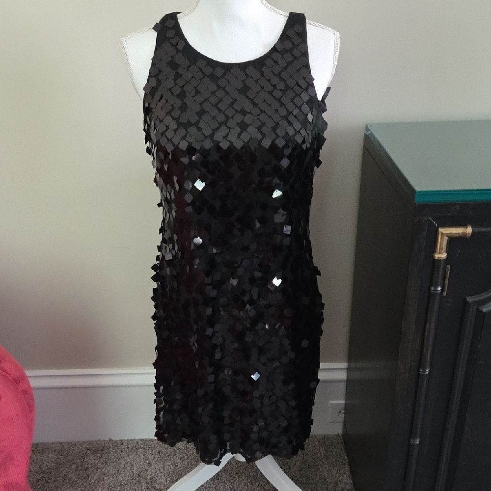 Elegant Black Sequin Dress